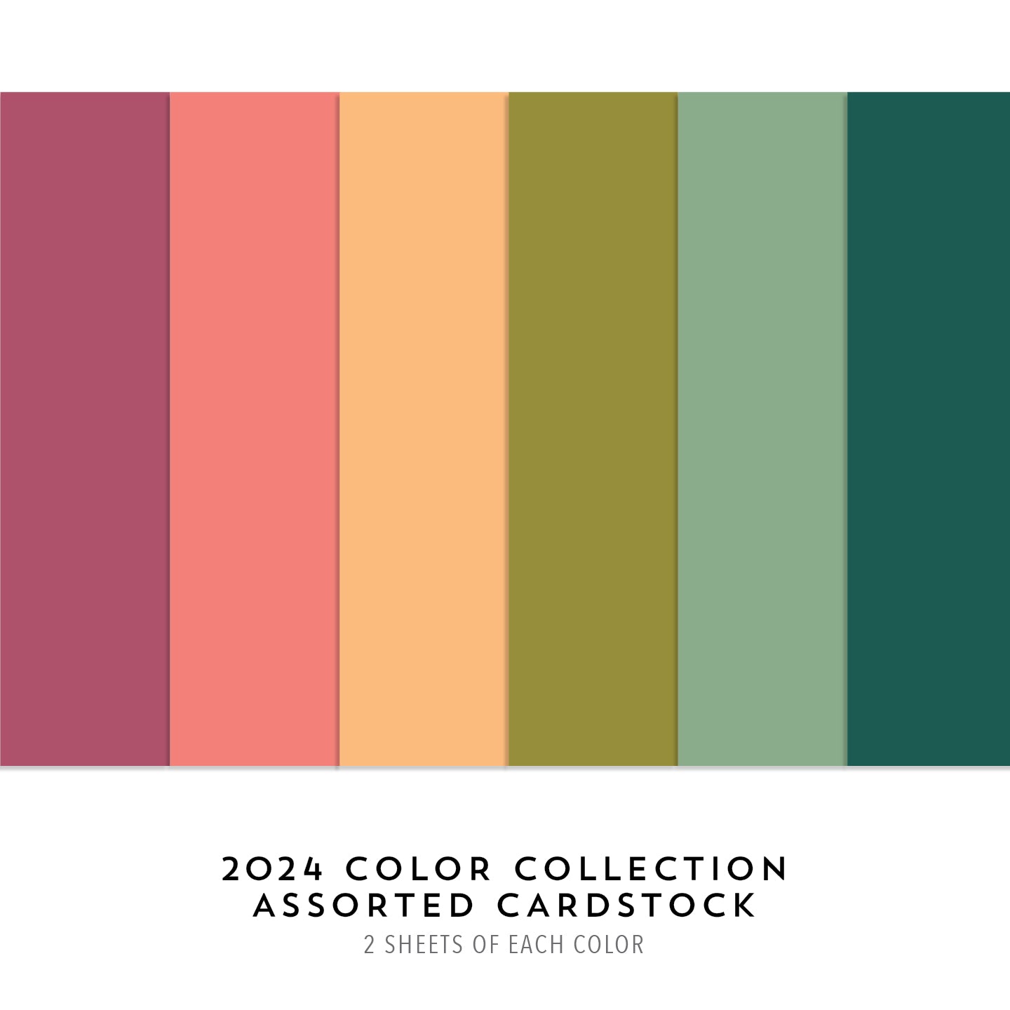 2024 Color Collection Assorted Cardstock Pack (6 colors)