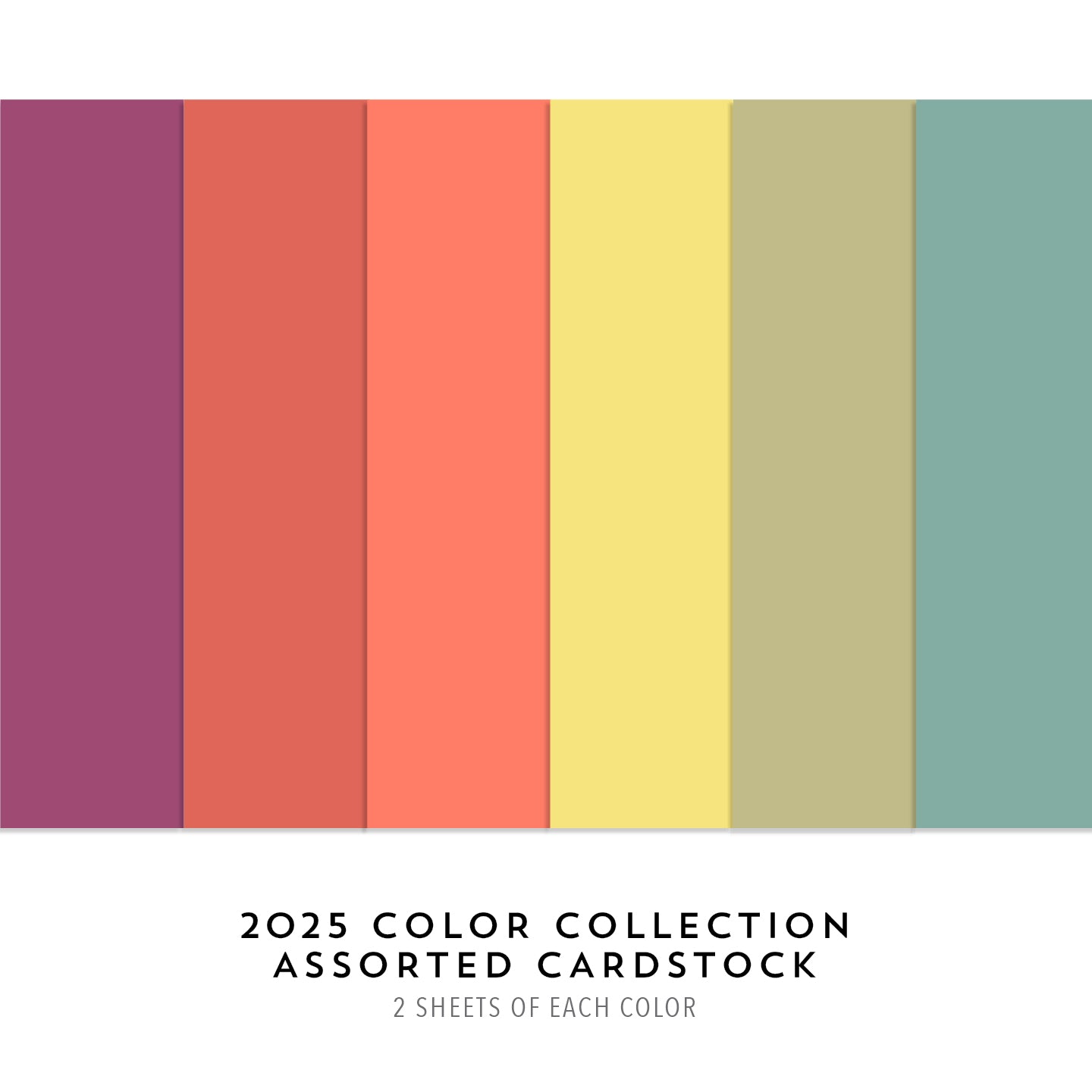 2025 Color Collection Assorted Cardstock Pack (6 colors)