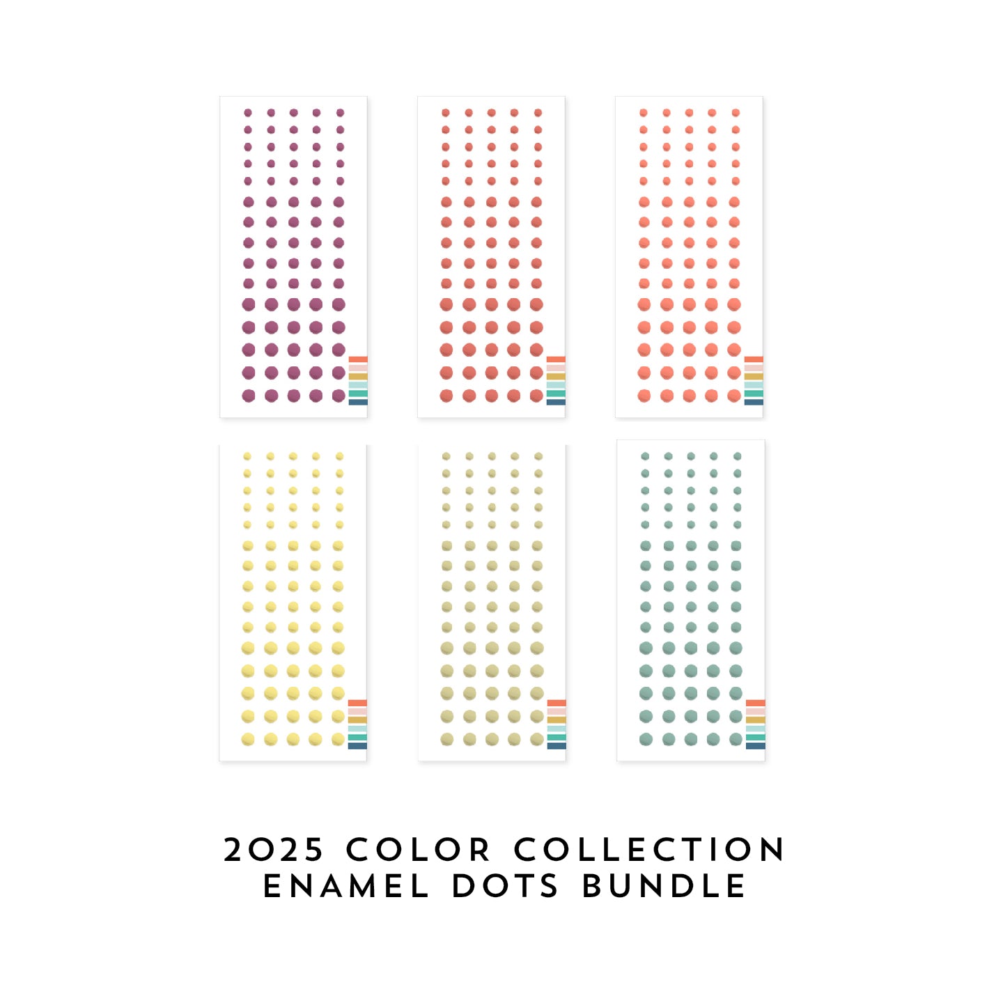 2025 Color Collection Enamel Dots Bundle (6 Packs)