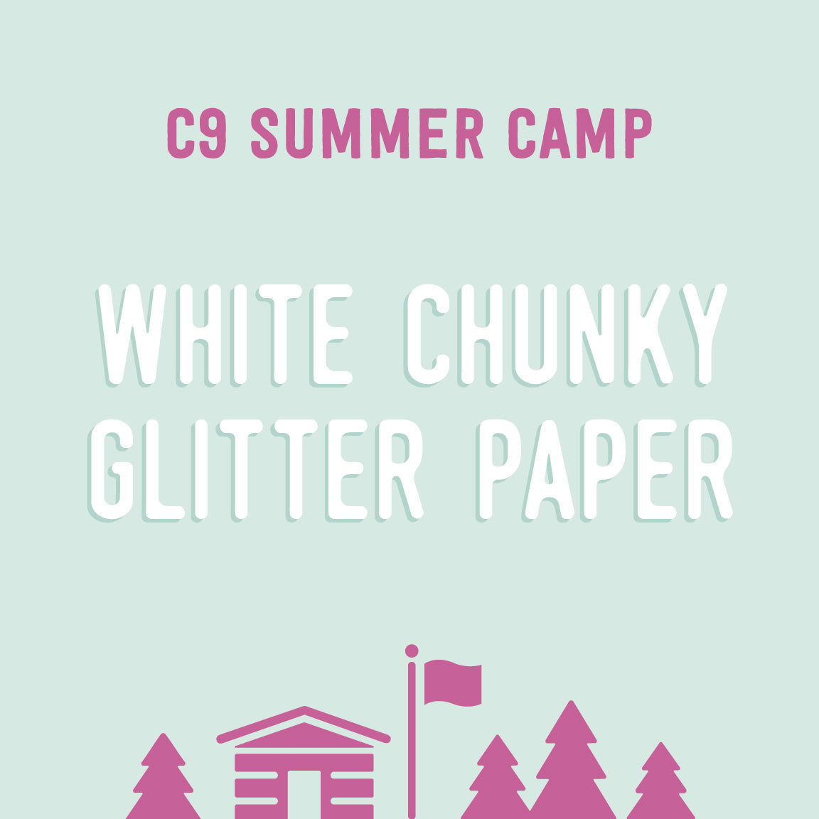 TRADING POST: White Chunky Glitter Paper
