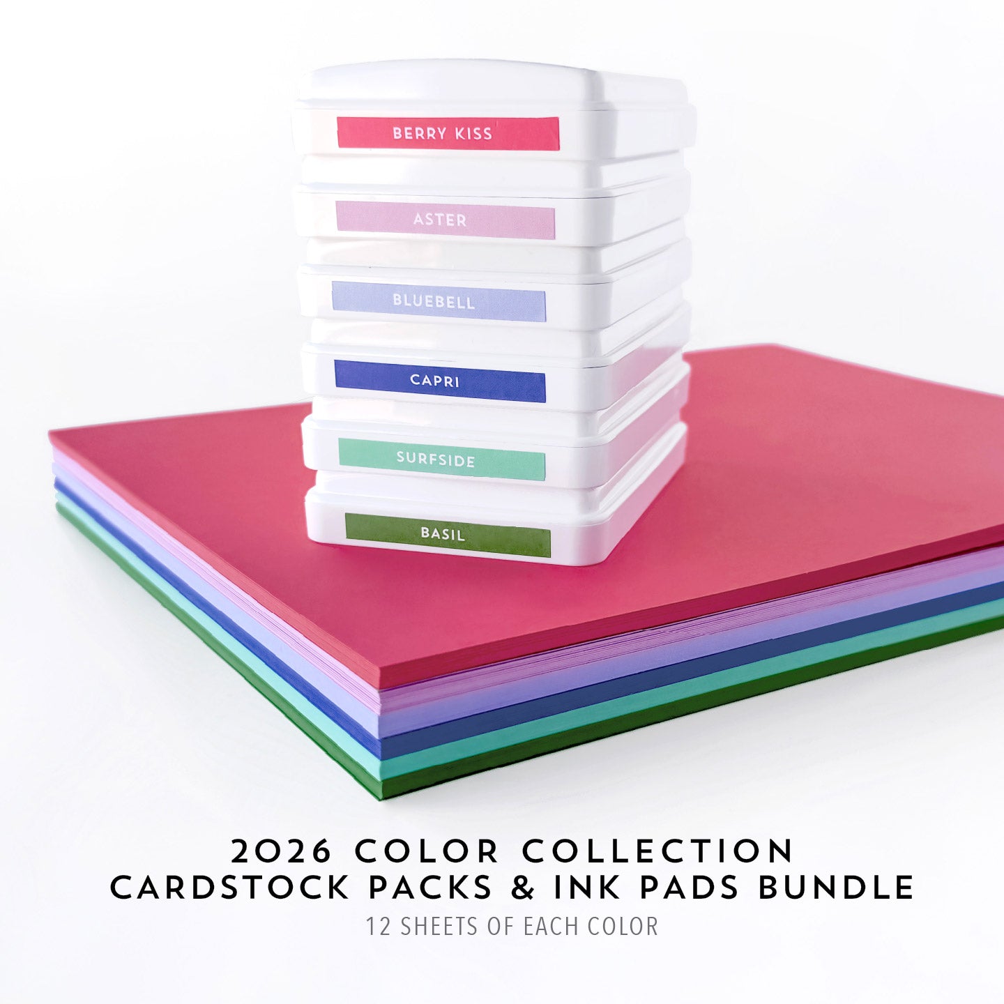 2026 Color Collection Cardstock Packs & Ink Pads Bundle