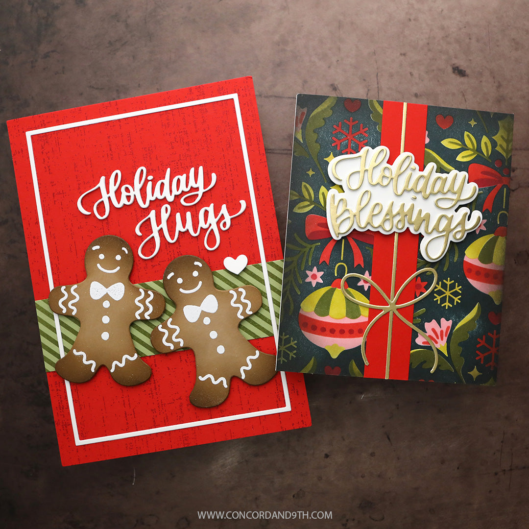 Holiday Hugs and Blessings Dies