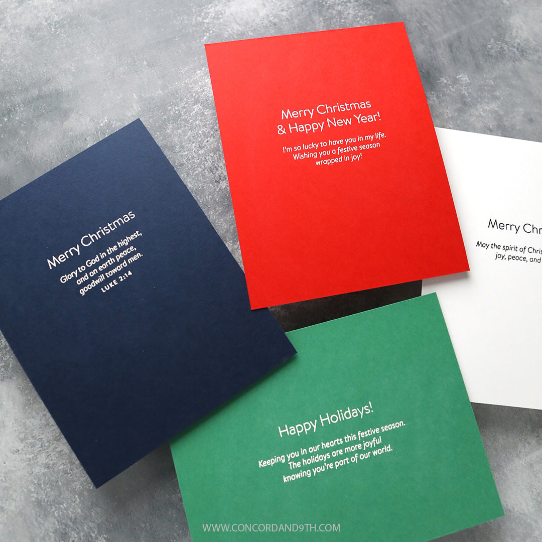 Inside Holiday Greetings Stamp Set