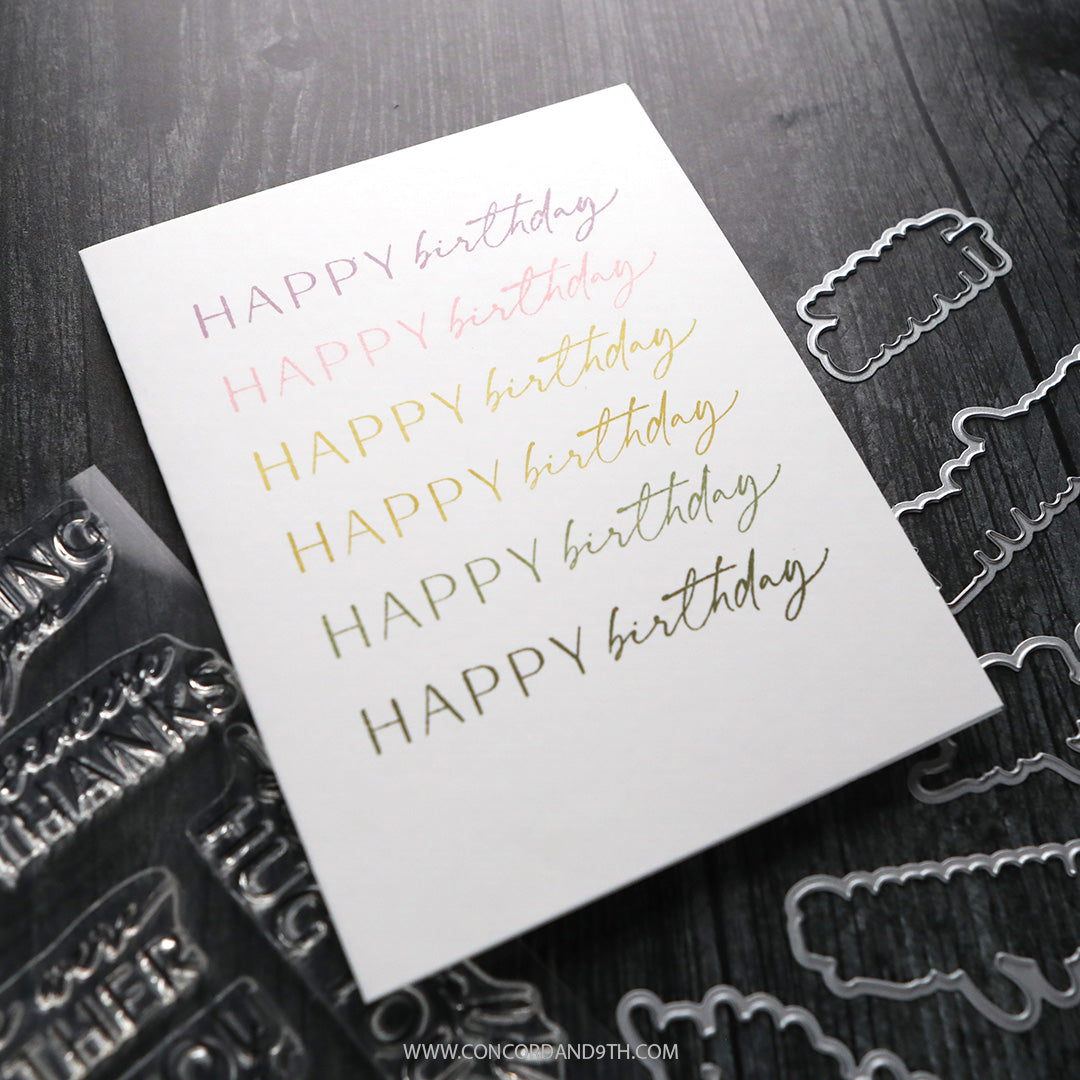 Written Words Stamp Set