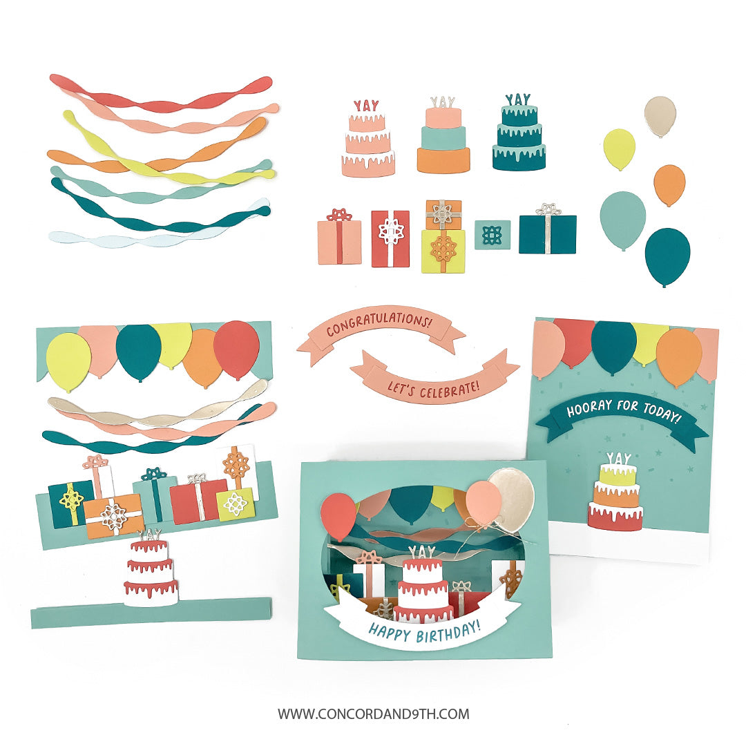Accordion Birthday Stamp Set