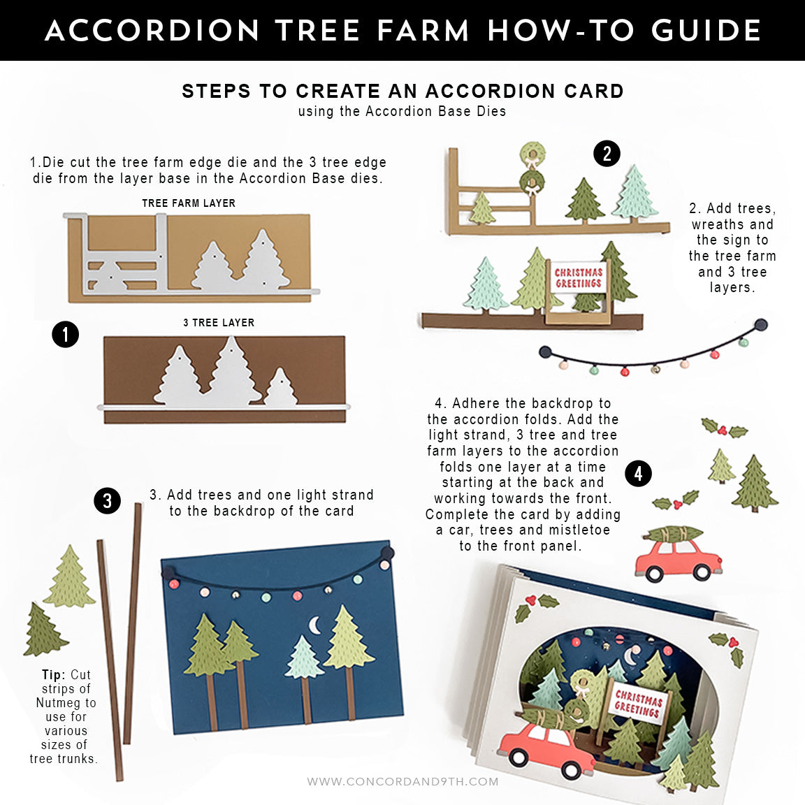 Accordion Tree Farm Stamp Set