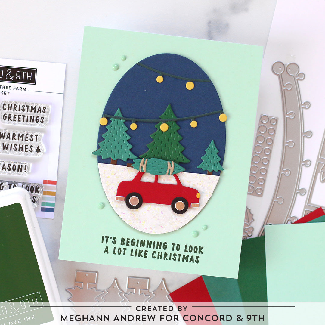 Accordion Tree Farm Stamp Set