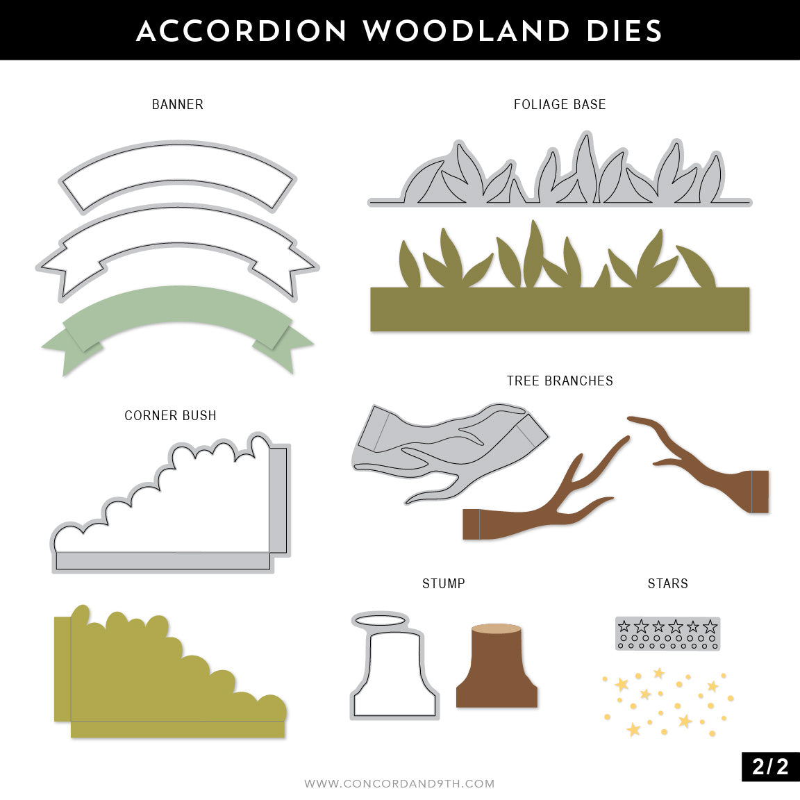 Accordion Woodland Dies