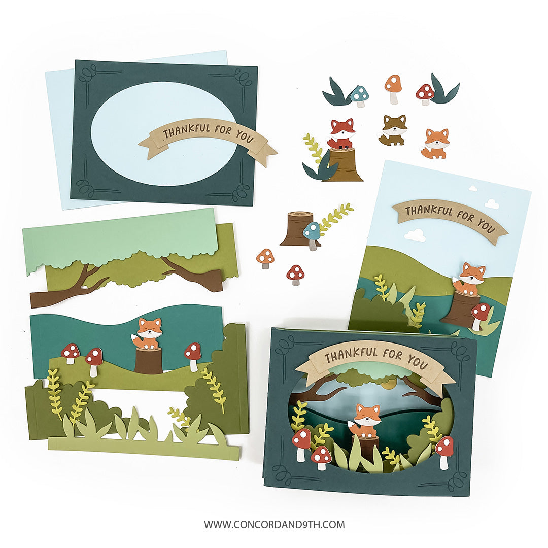 Accordion Woodland Dies