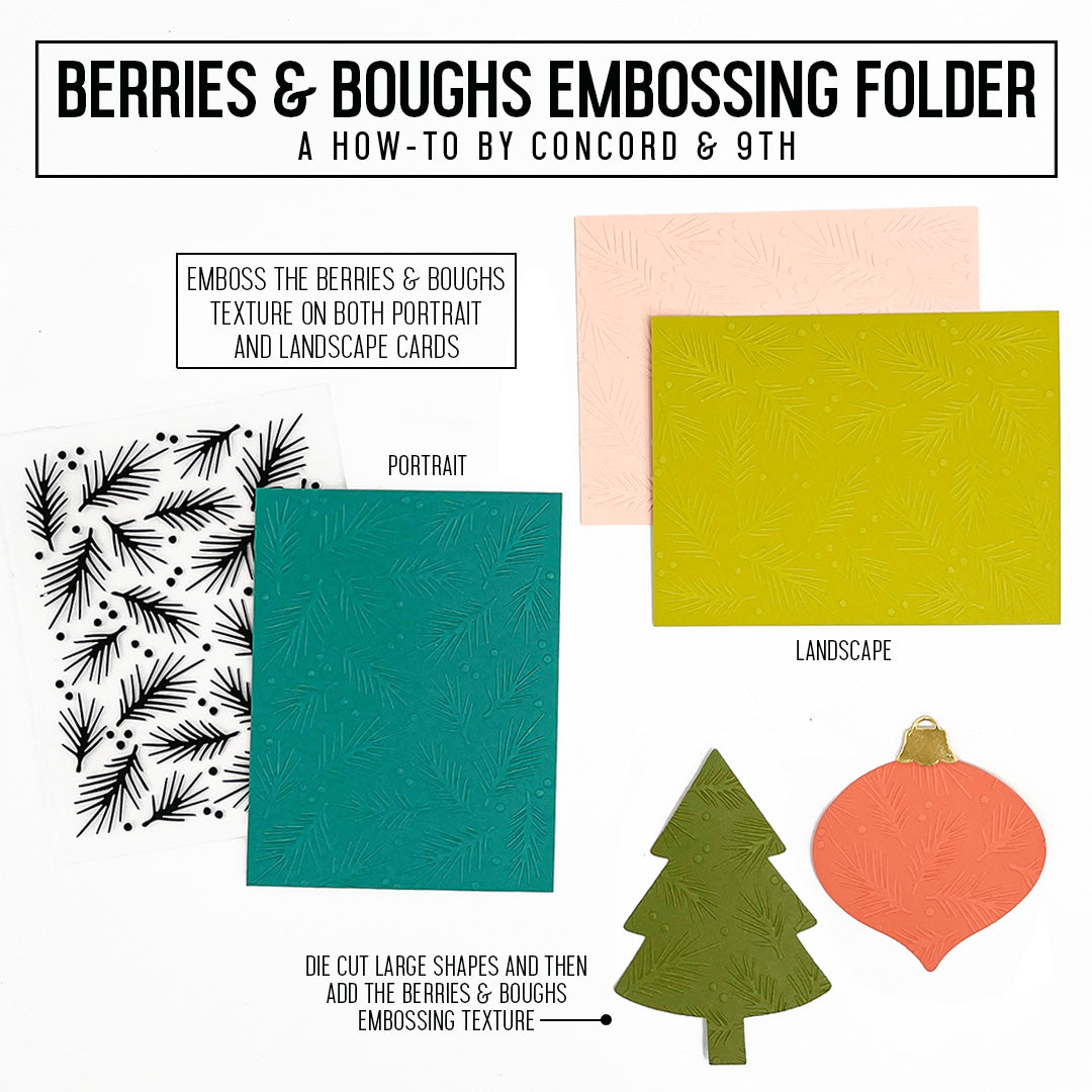 Berries & Boughs Embossing Folder