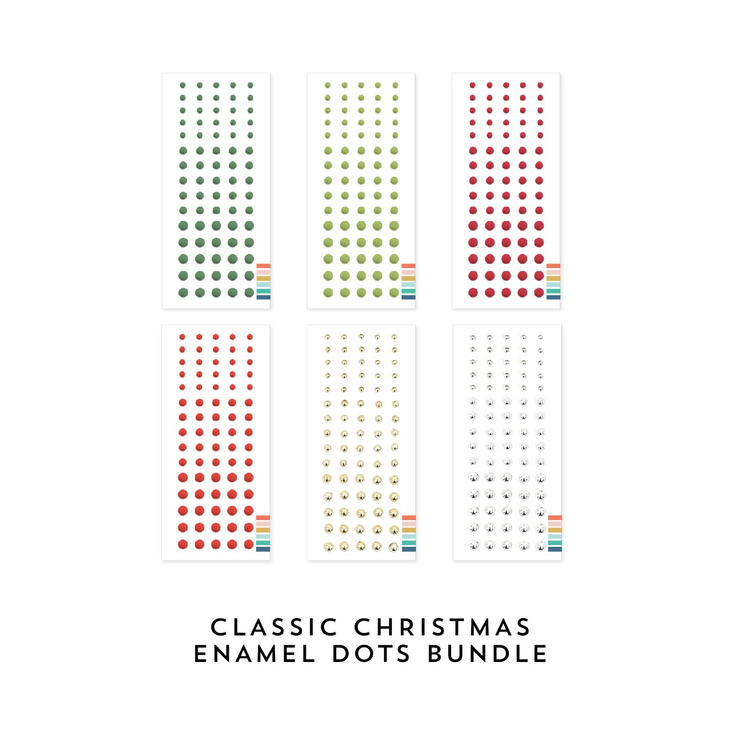 Classic Christmas Enamel Dots Bundle
