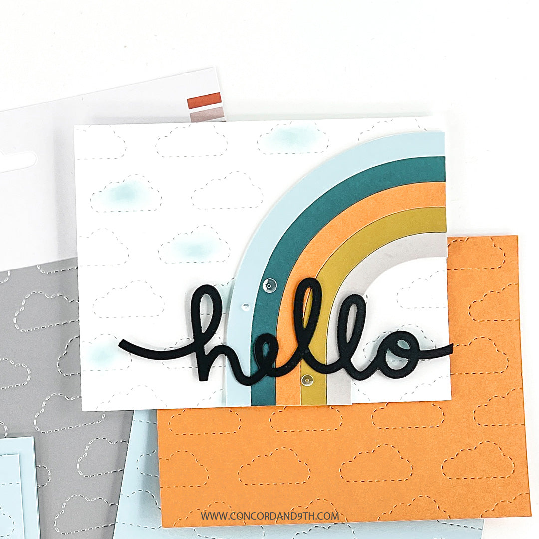 Troquel de doble cara con diseño de nubes