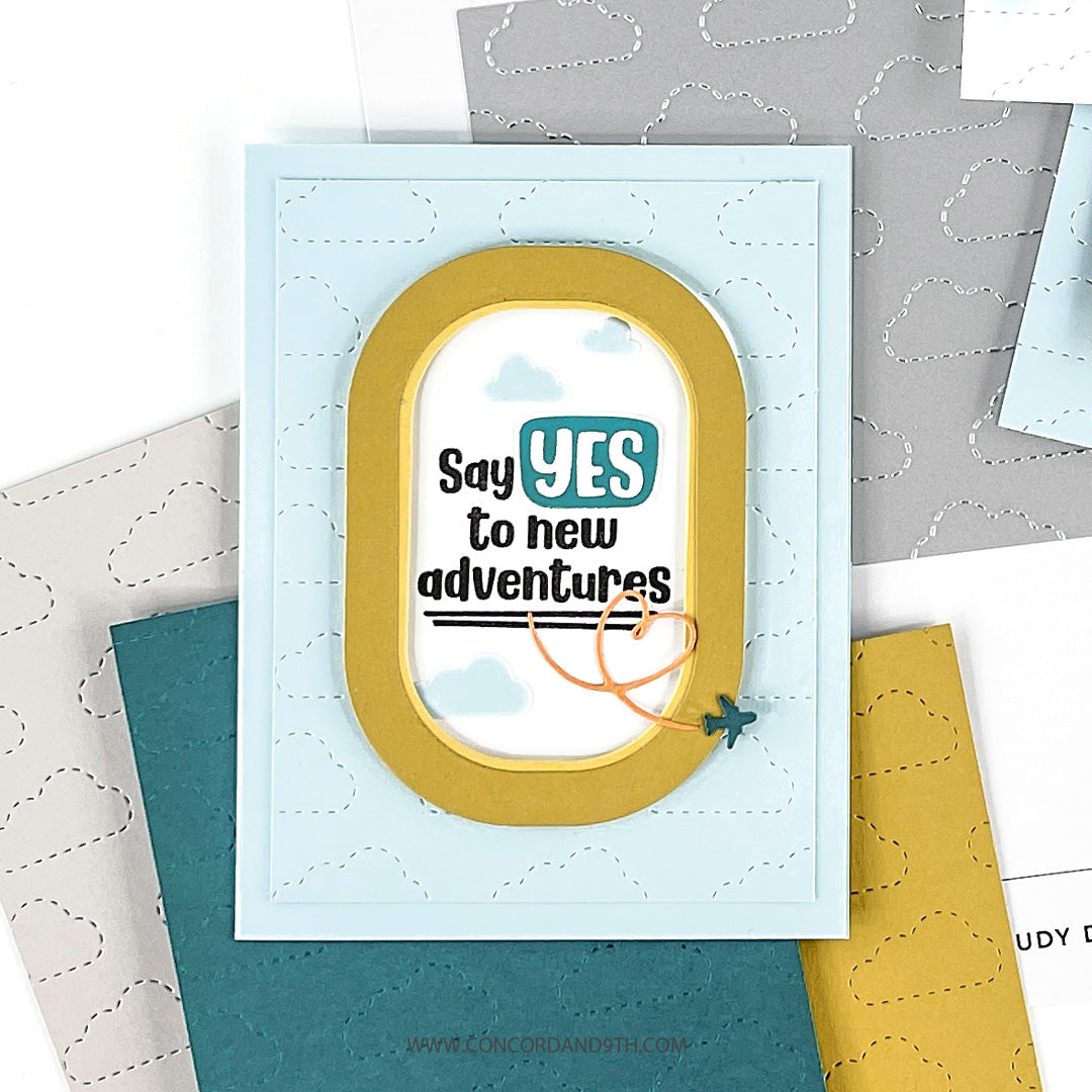 Troquel de doble cara con diseño de nubes