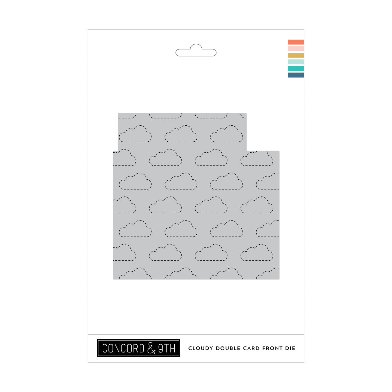 Troquel de doble cara con diseño de nubes