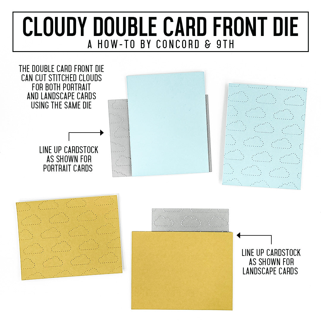 Cloudy Double Card Front Die