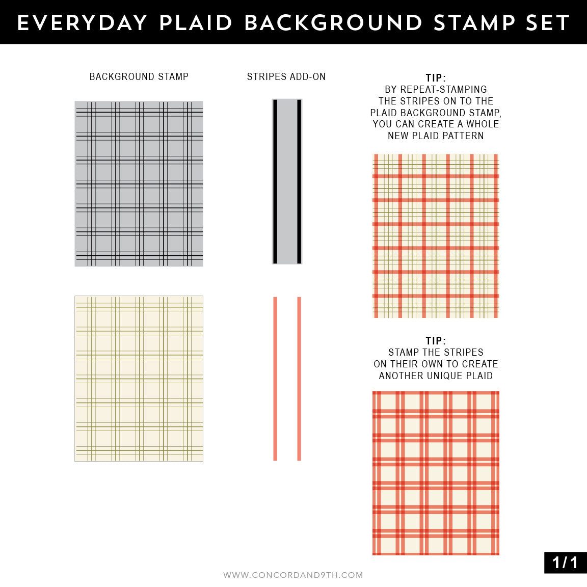 Everyday Plaid Background Stamp Set