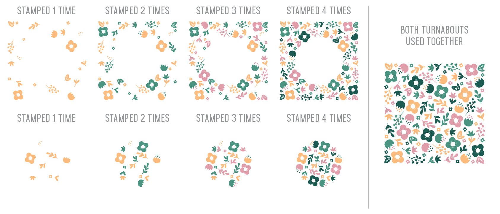 Folkart Flower Turnabout™ Stamp Set