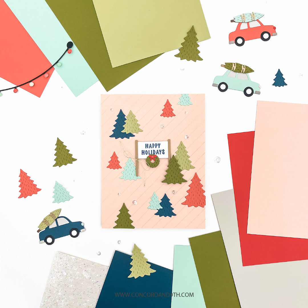 Festive Christmas Assorted Color Cardstock Pack