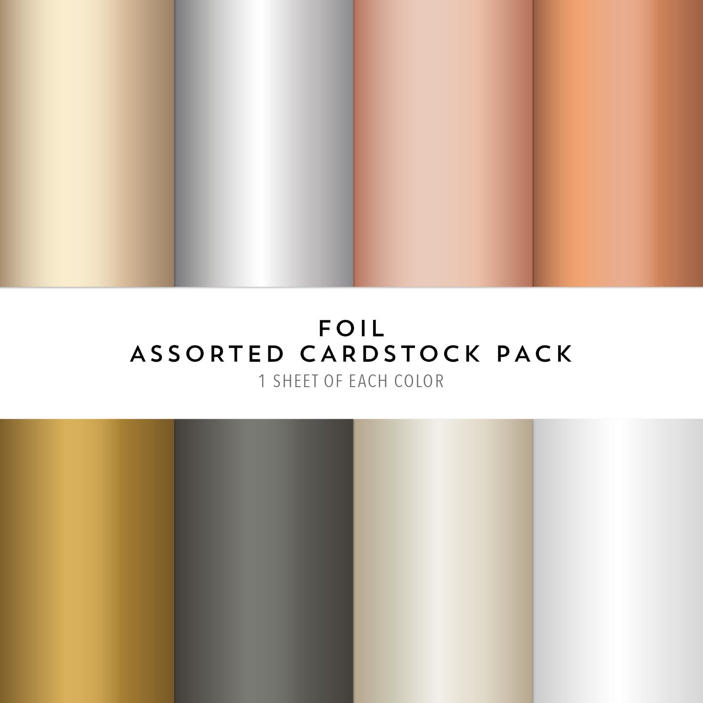 Foil Assorted Cardstock Pack