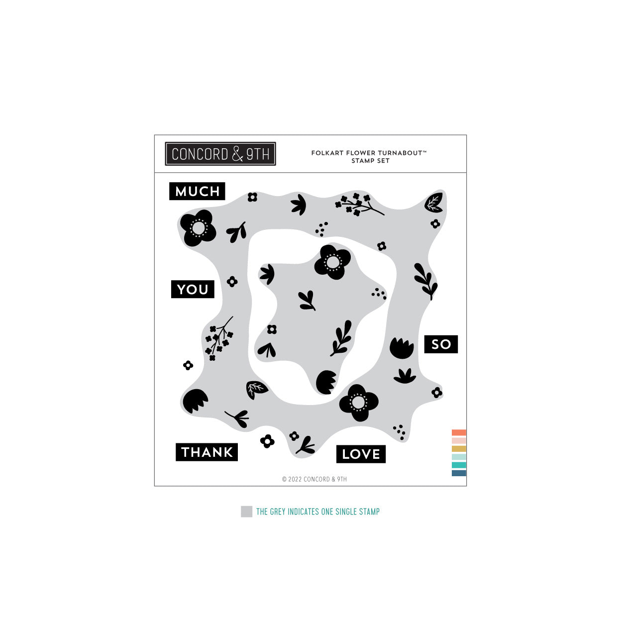 Folkart Flower Turnabout™ Stamp Set