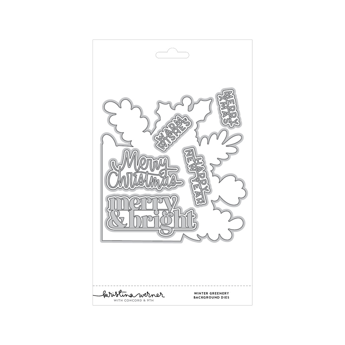 Winter Greenery Background Dies