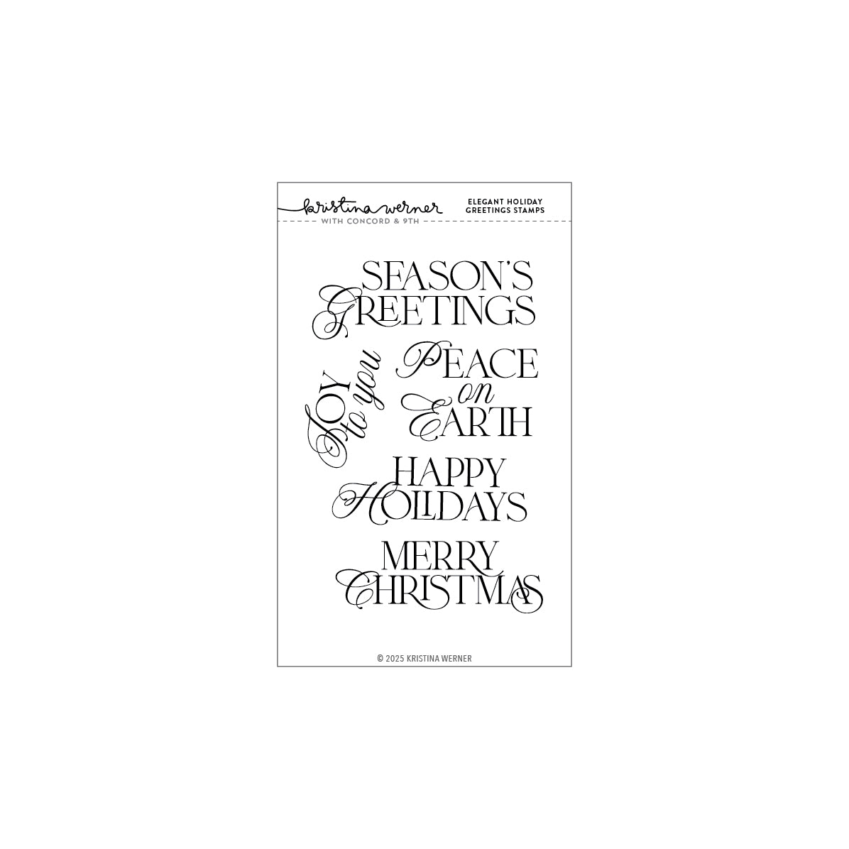 Elegant Holiday Greetings Stamp Set