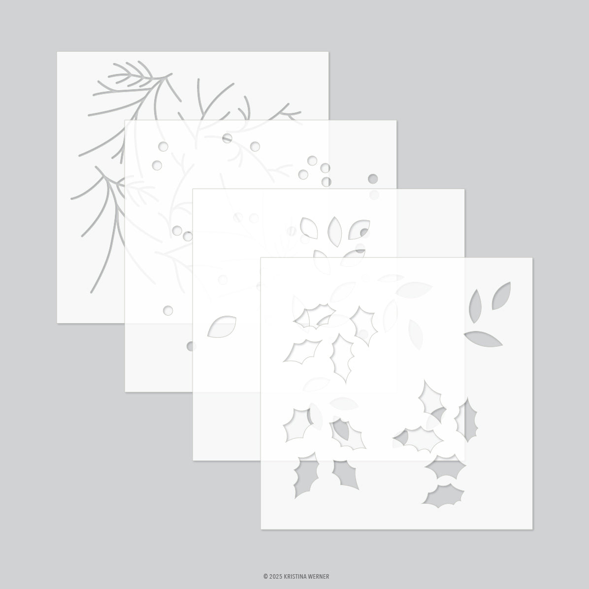 Easy Repeat Holly Stencil Pack