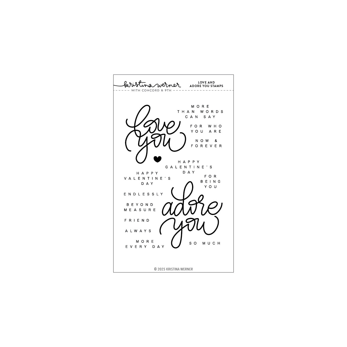 Love and Adore You Stamp Set