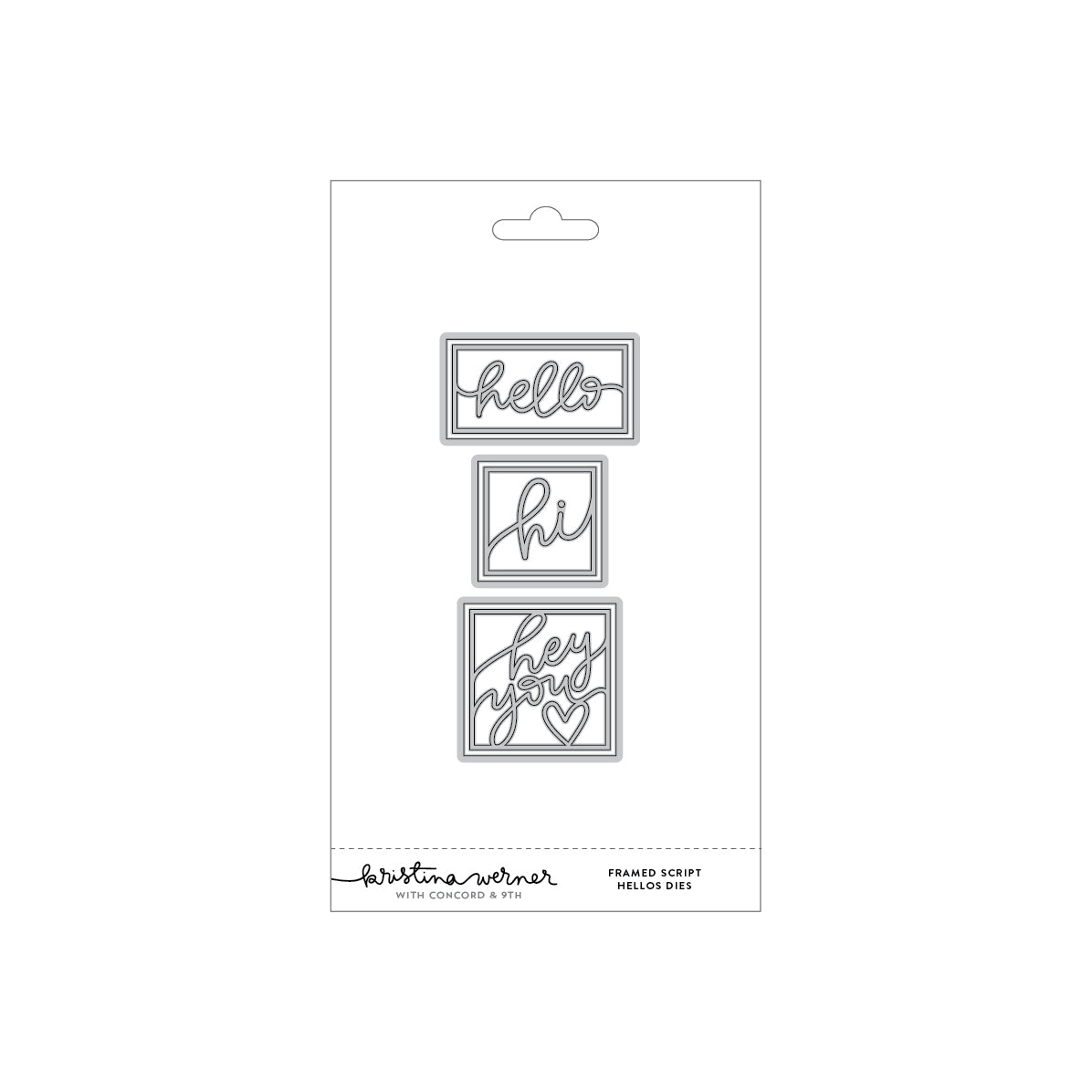 Framed Script Hellos Dies