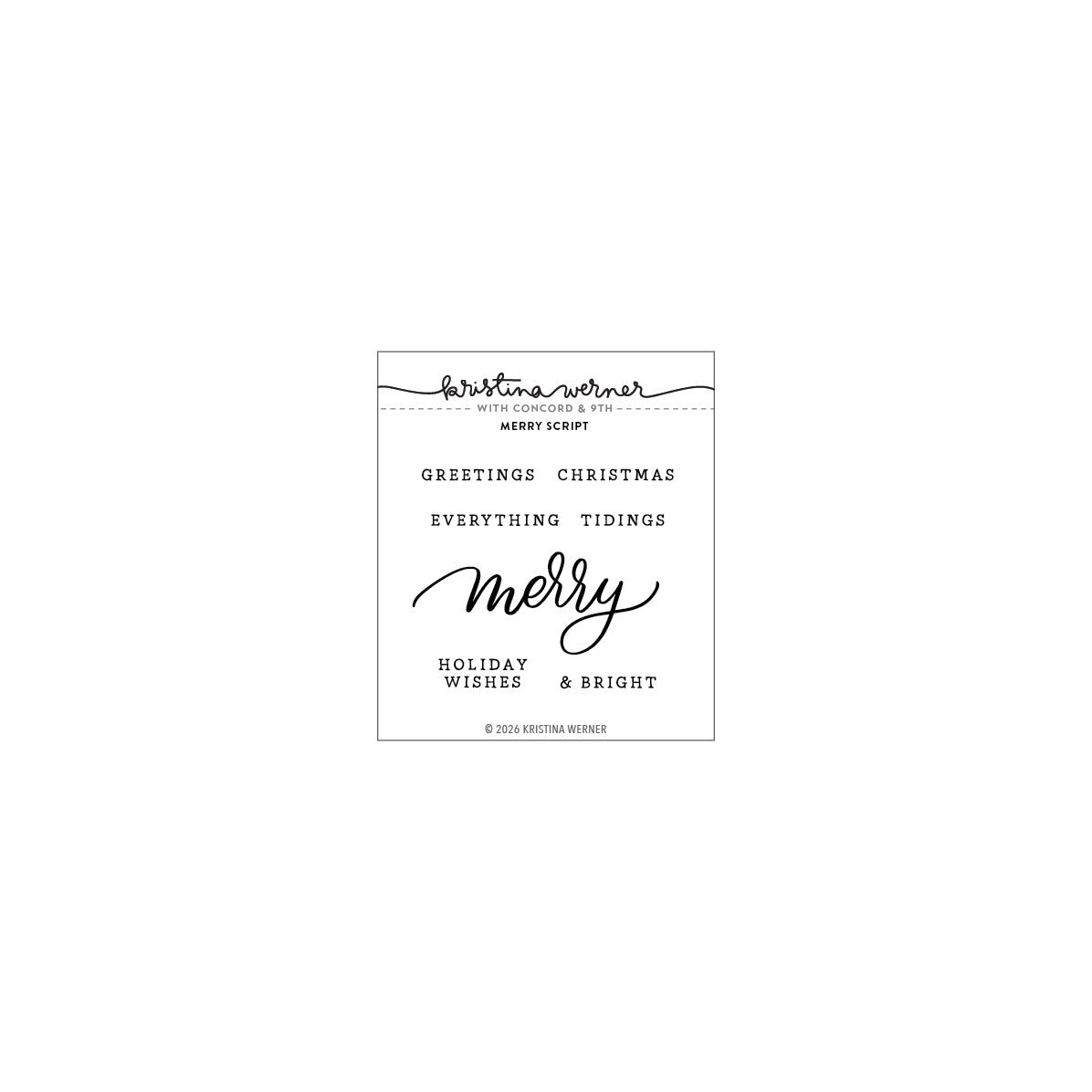 Merry Script Stamp Set