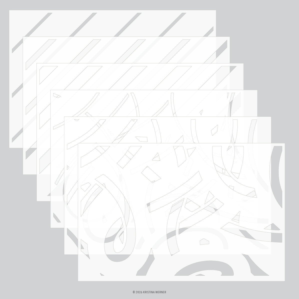 Peppermint Stripes Stencil Pack