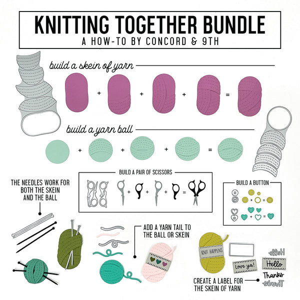 Ornament Stamp & Stitch Bundle - Concord & 9th