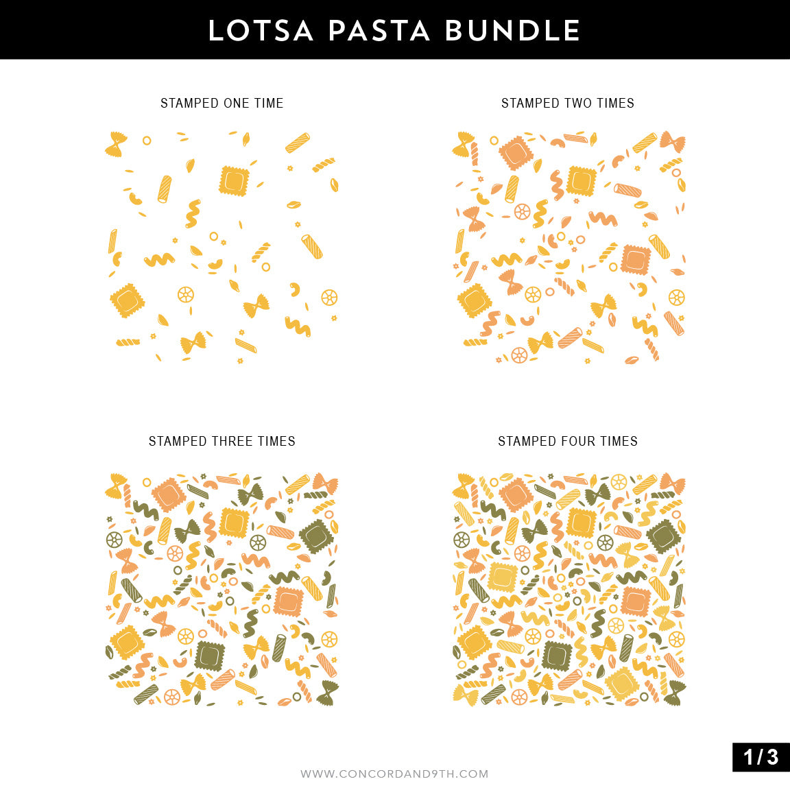 Lotsa Pasta Turnabout™ Stamp Set