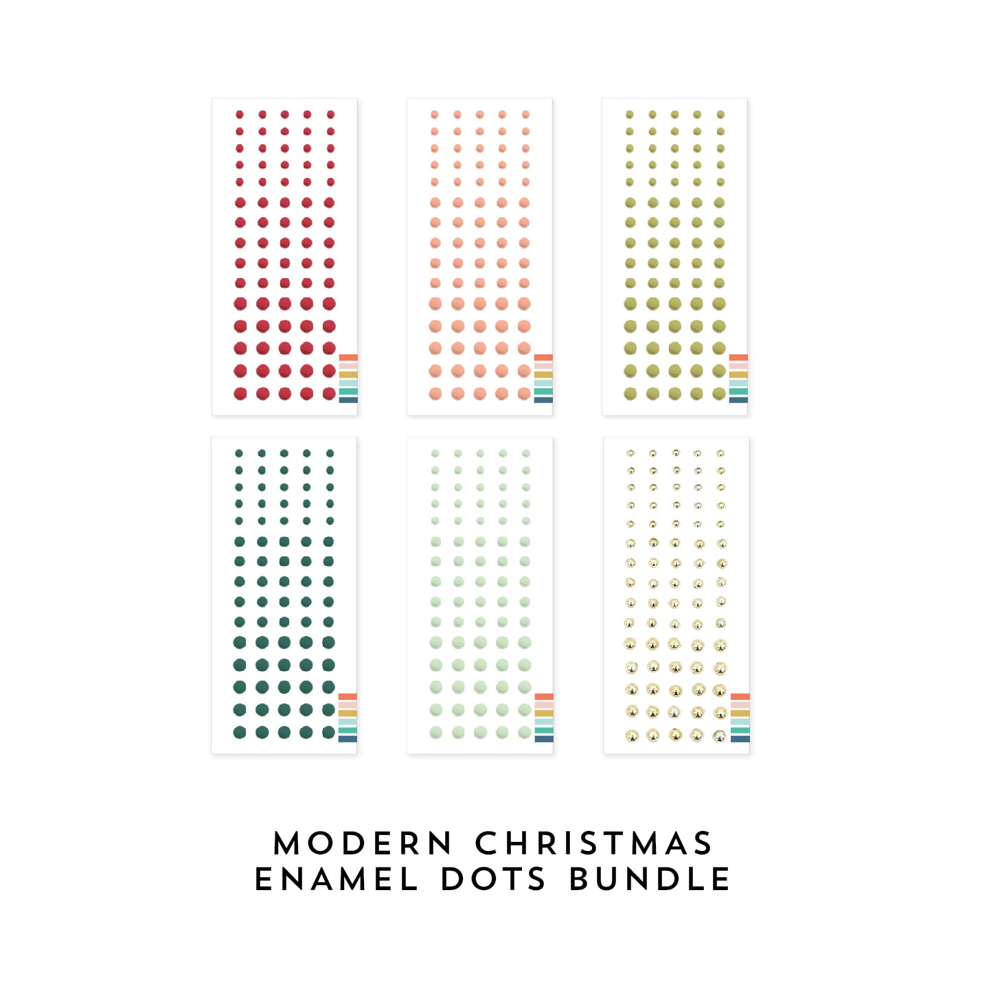 Modern Christmas Enamel Dots Bundle