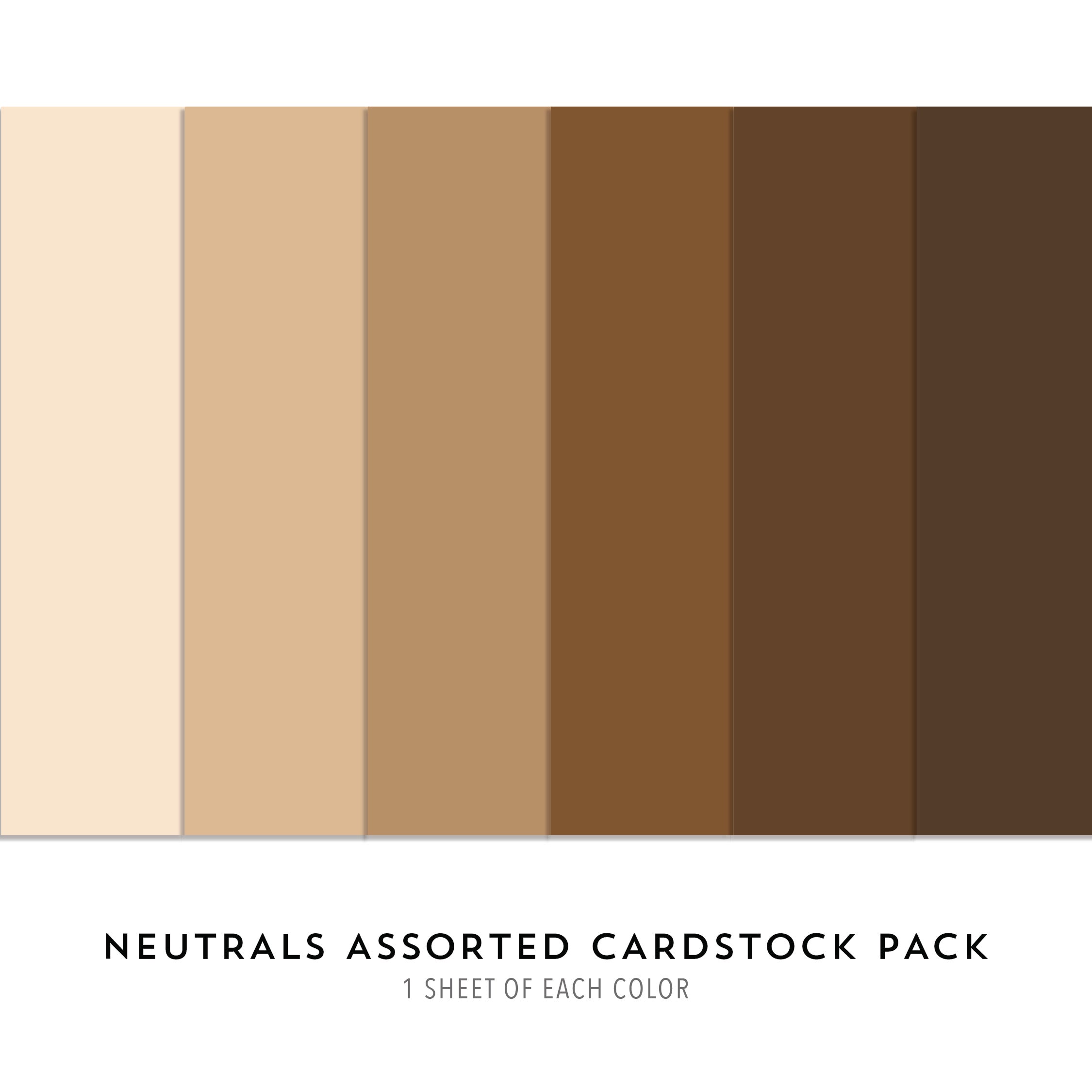 Neutrals Assorted Cardstock Pack