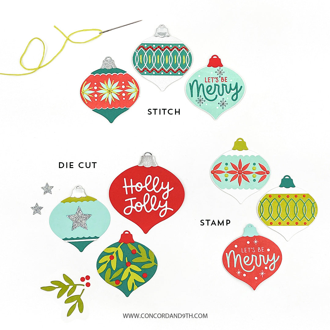 Ornament Stamp & Stitch Stamp Set