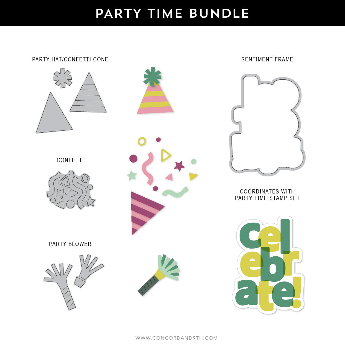 Party Time Turnabout™ Stamp Set