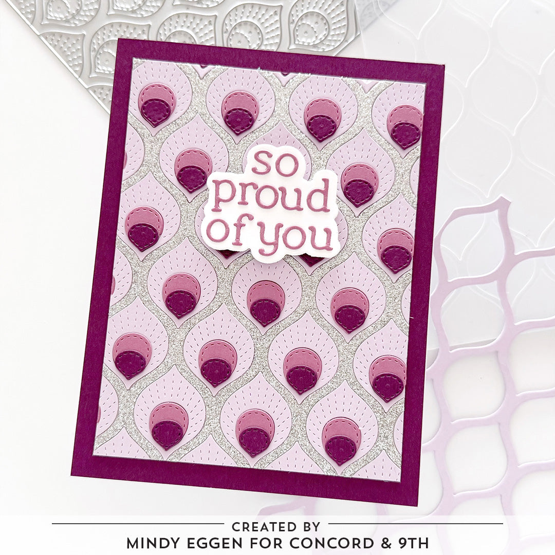 Patterned Peacock Embossing Folder