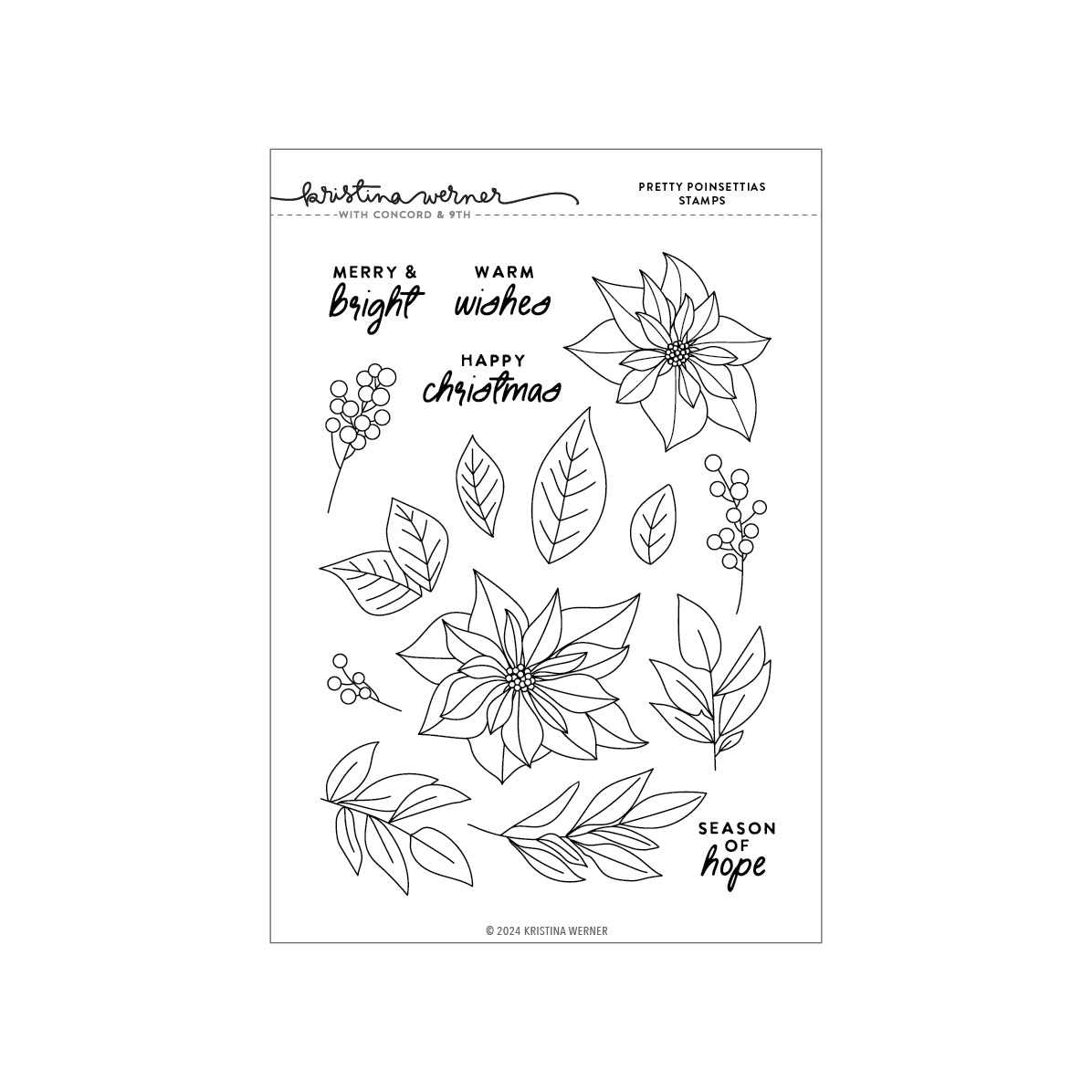Pretty Poinsettias Stamp Set