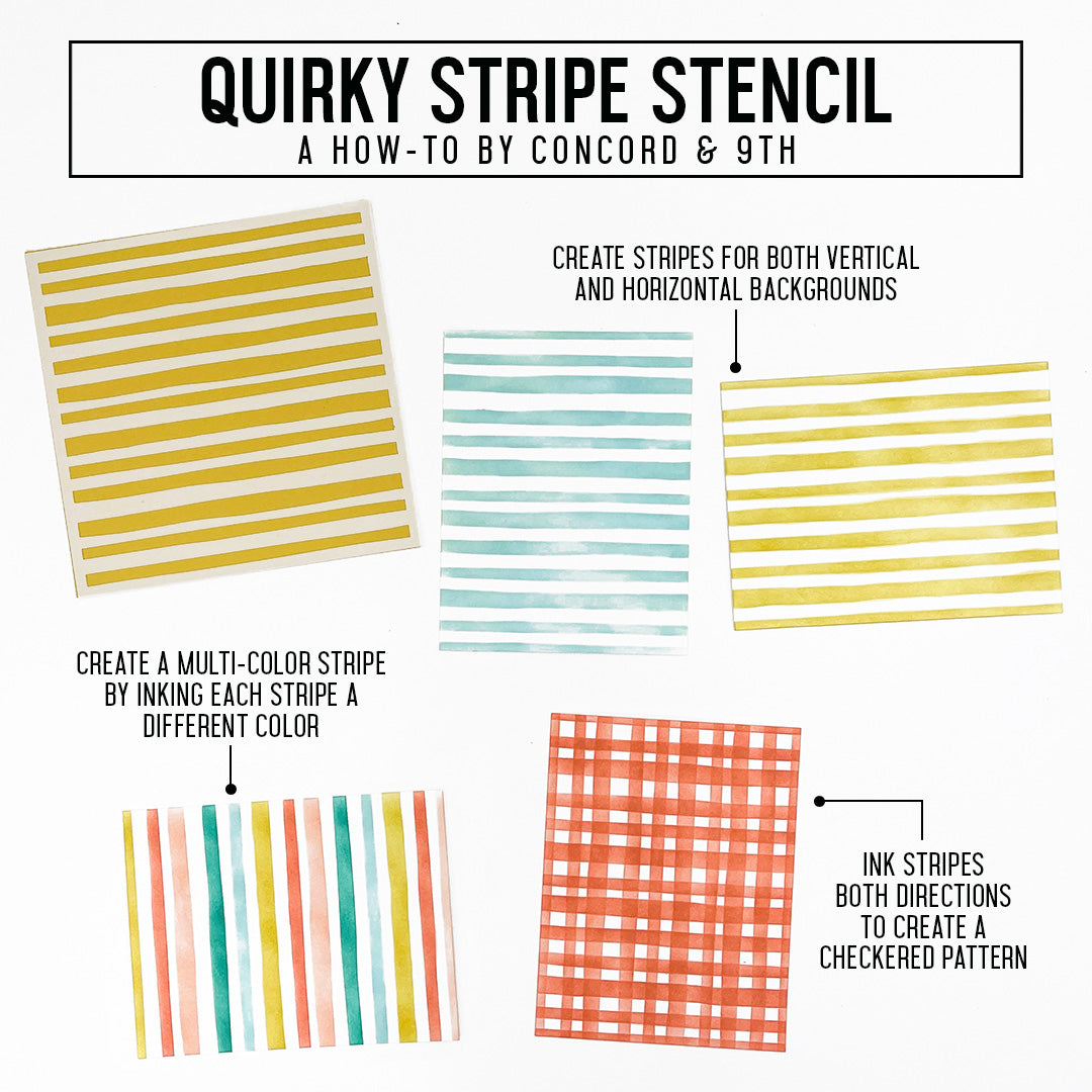 Quirky Stripe Stencil