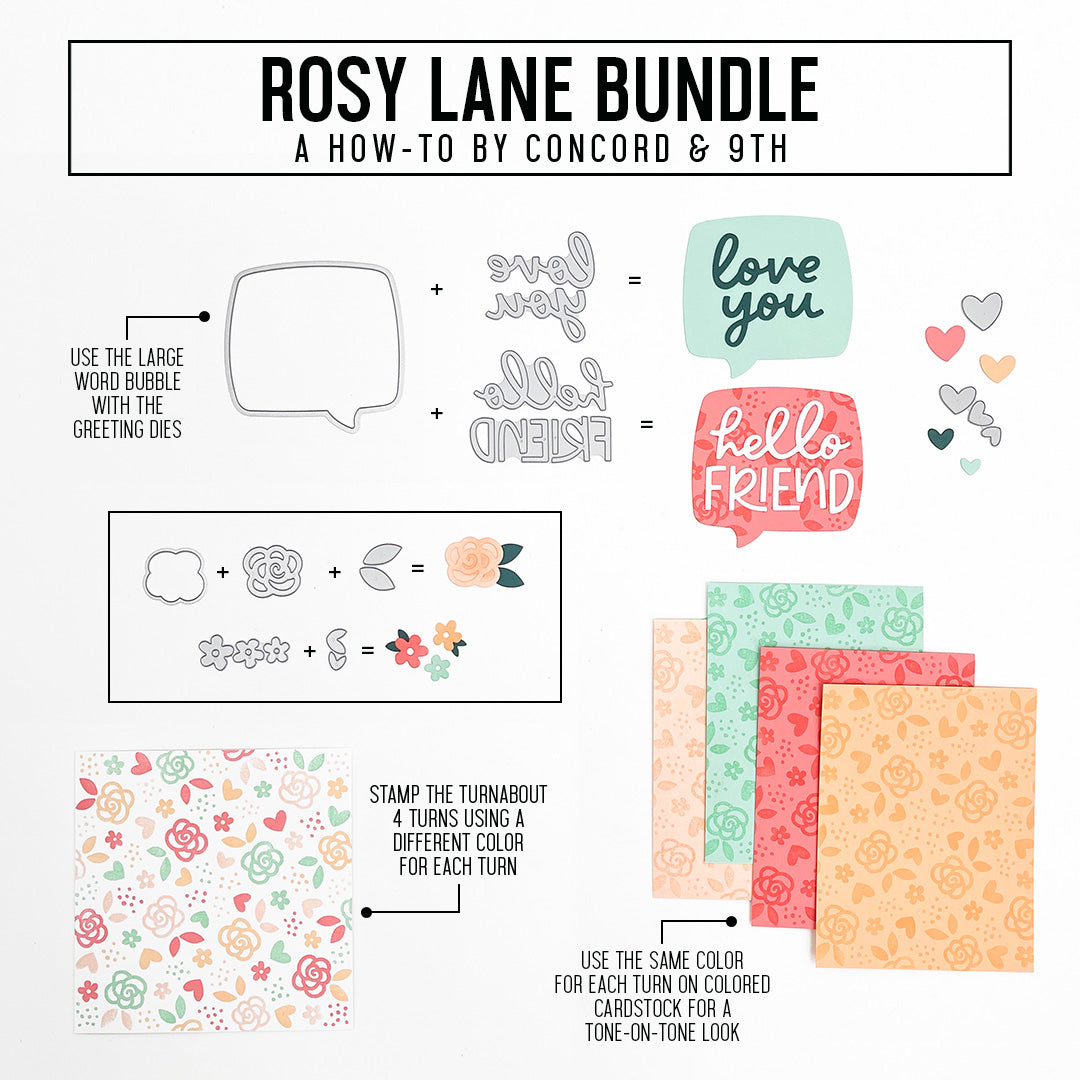 Rosy Lane Turnabout™ Stamp Set