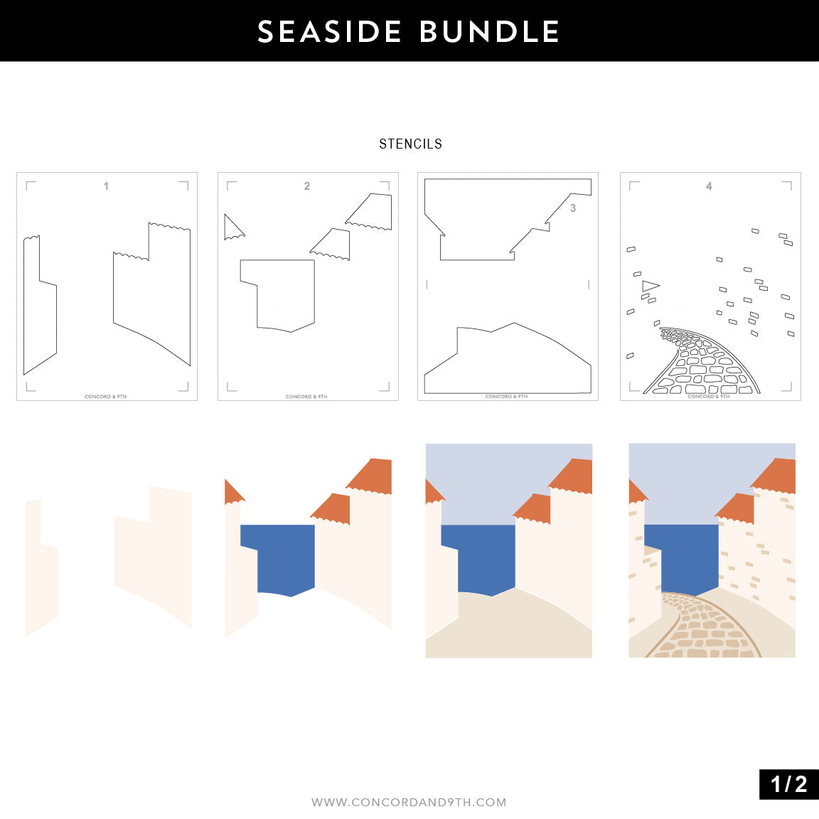 Seaside Stencil Pack