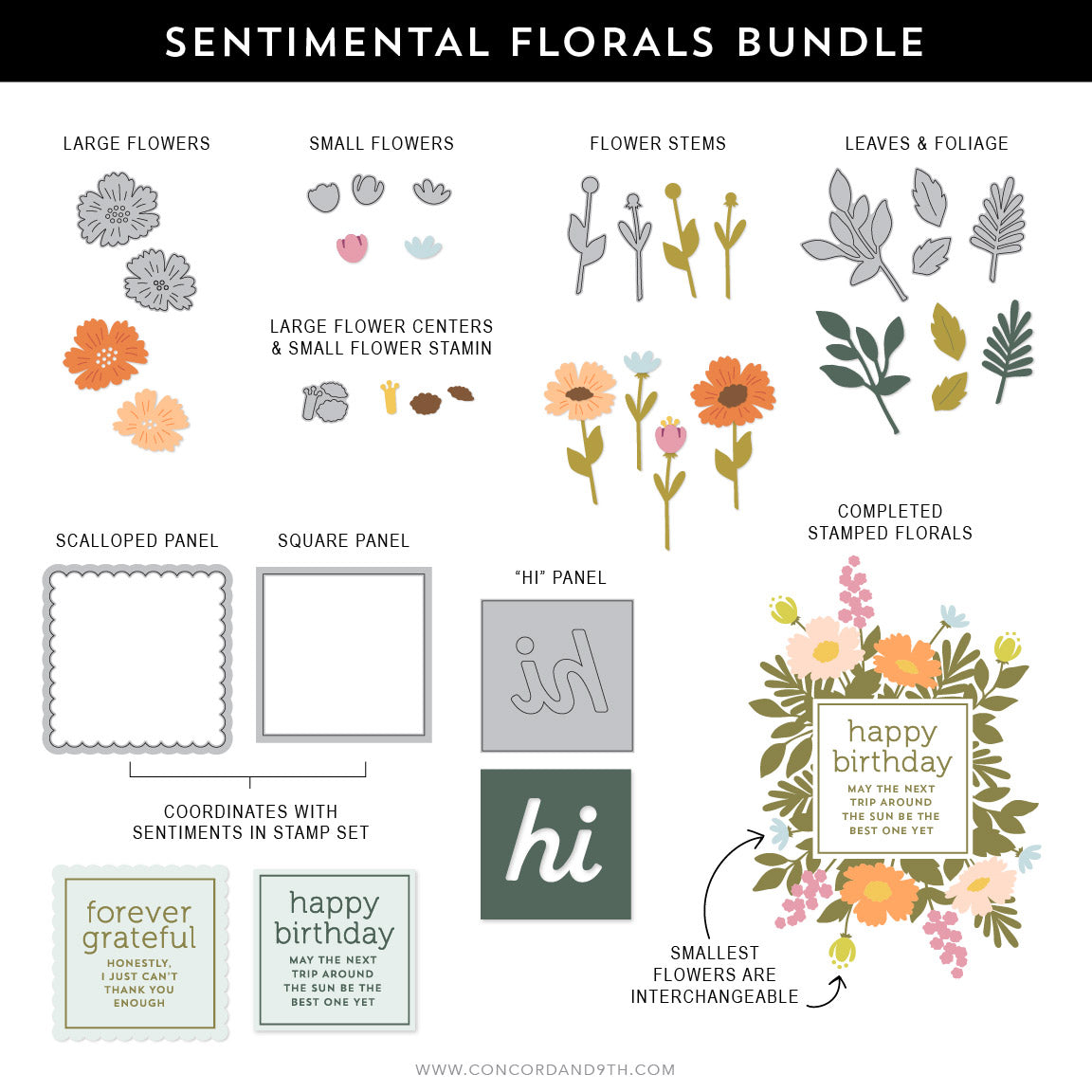 Sentimental Florals Stamp Set