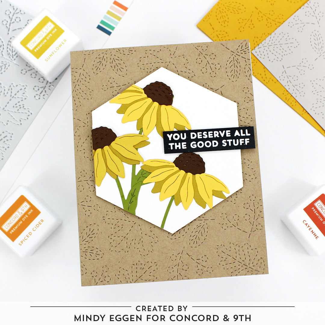 Stitched Leaves Card Front Die