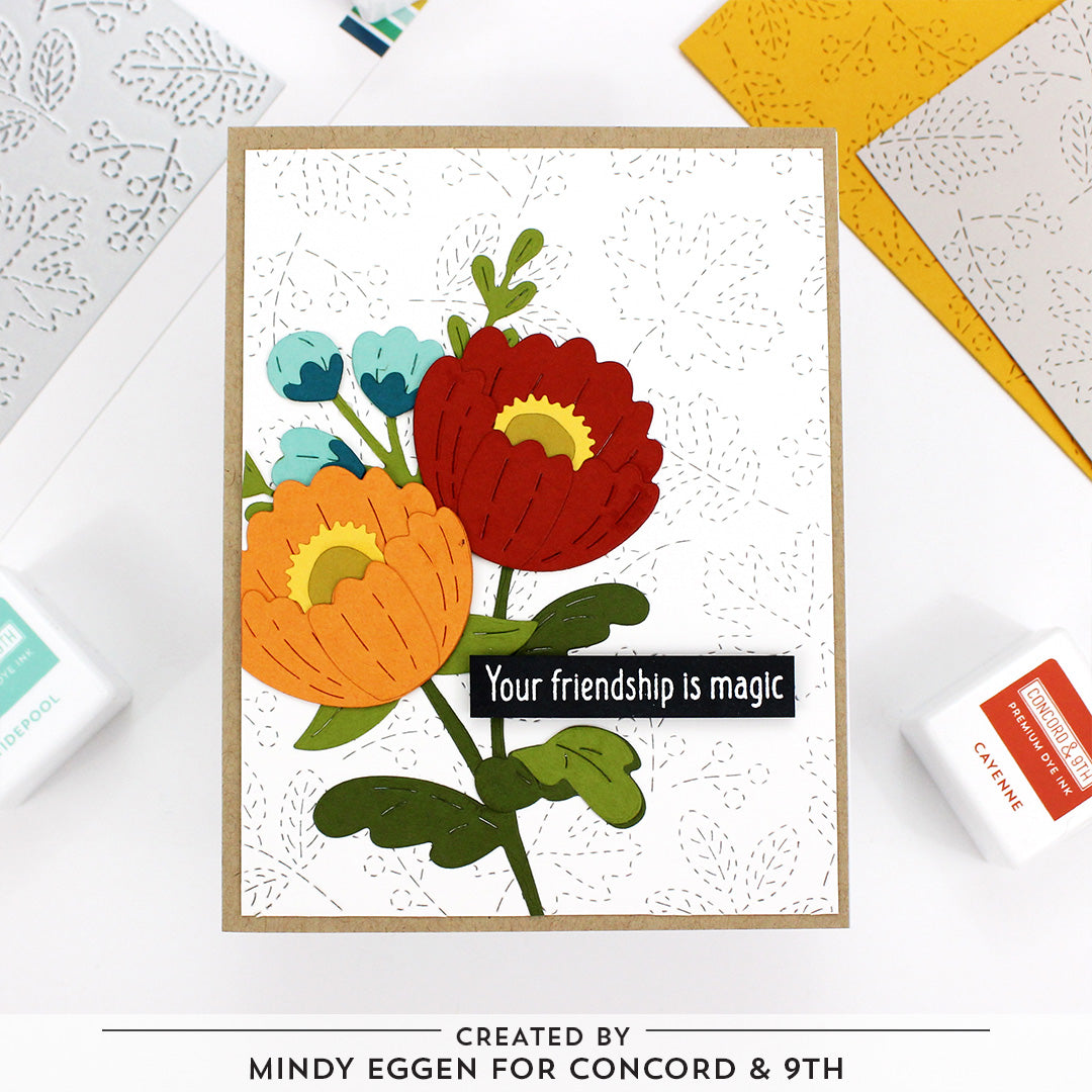 Stitched Leaves Card Front Die