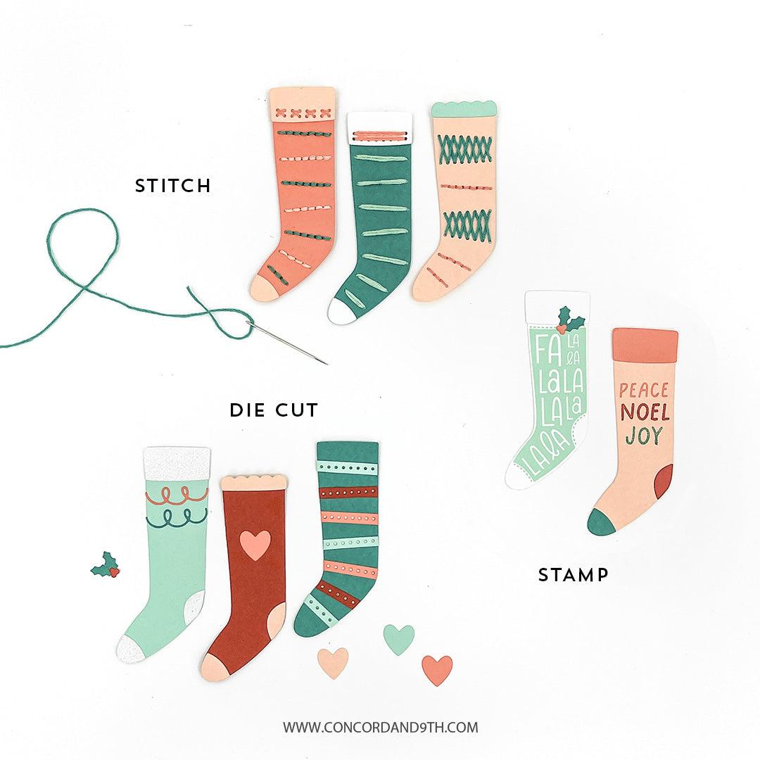 Stocking Stamp &amp; Stitch Stamp Set