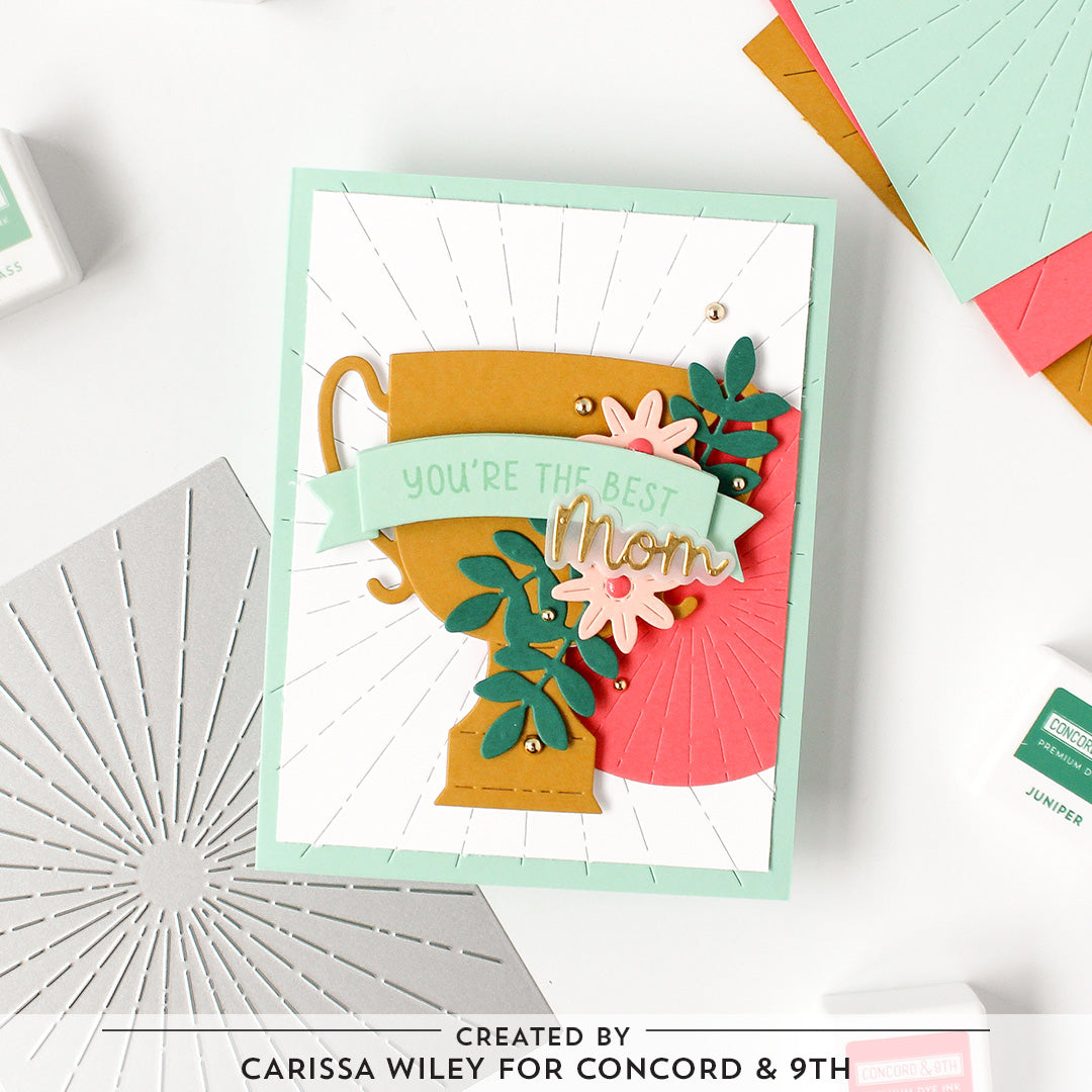 Troquel frontal de tarjeta Sunburst