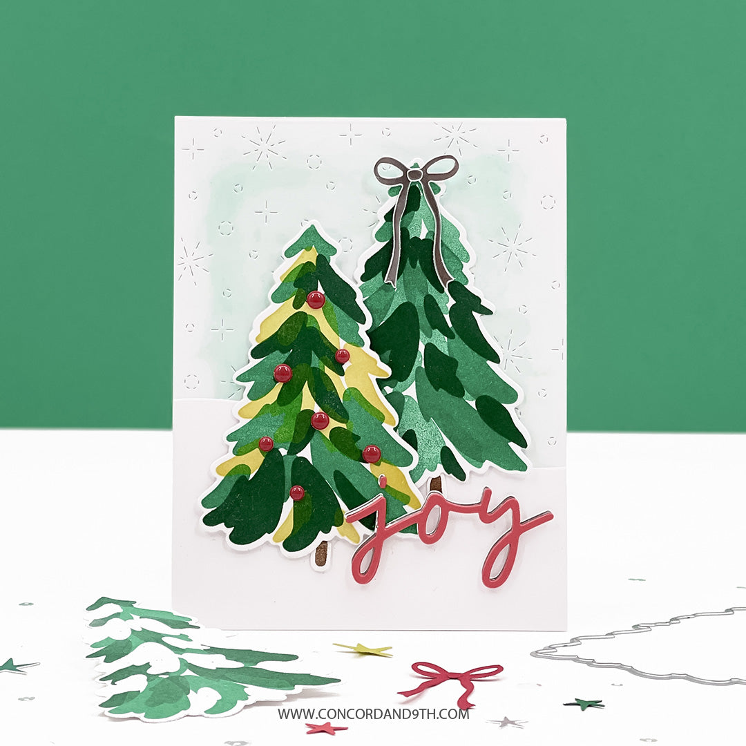 Triple-step Evergreen Stamp Set