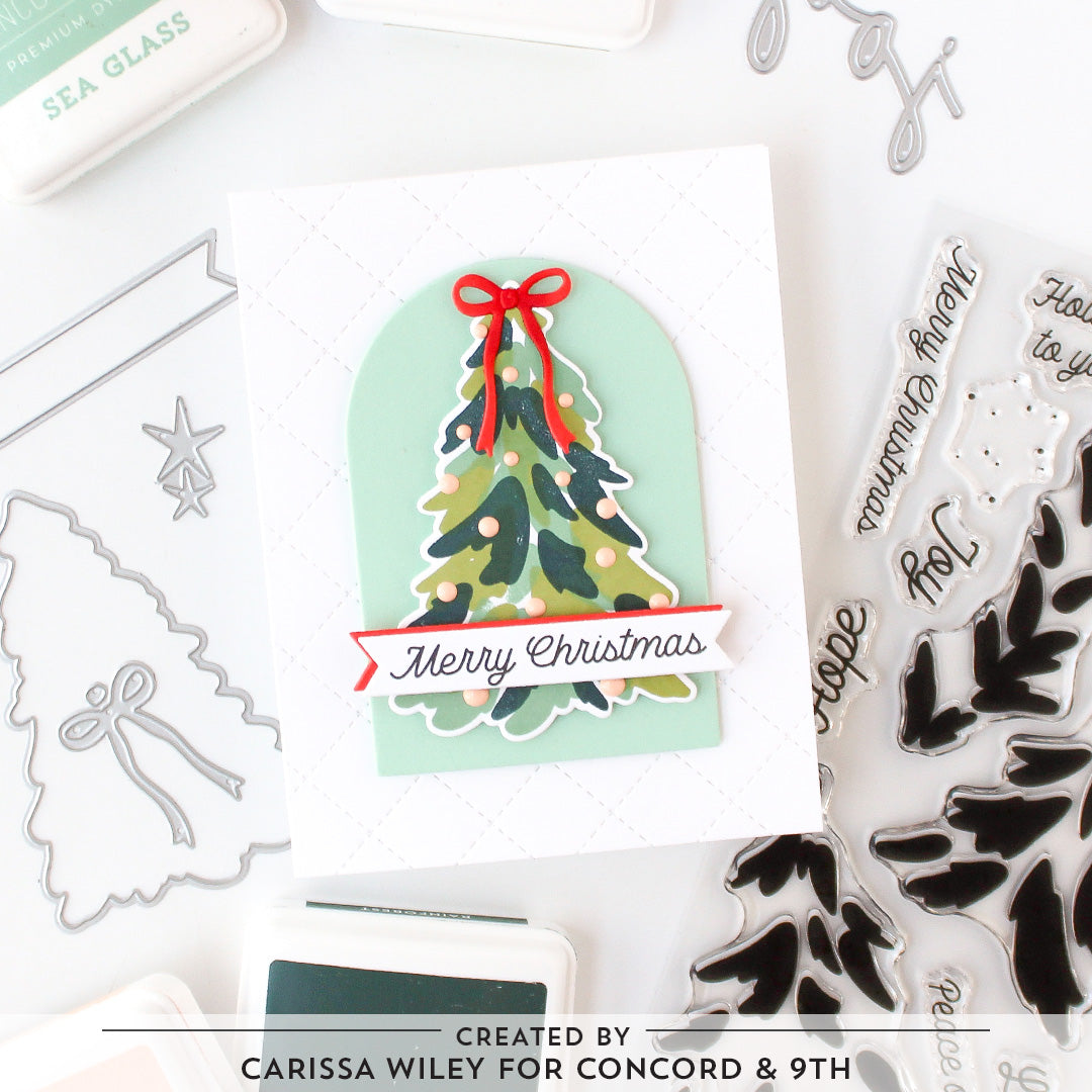 Triple-step Evergreen Stamp Set