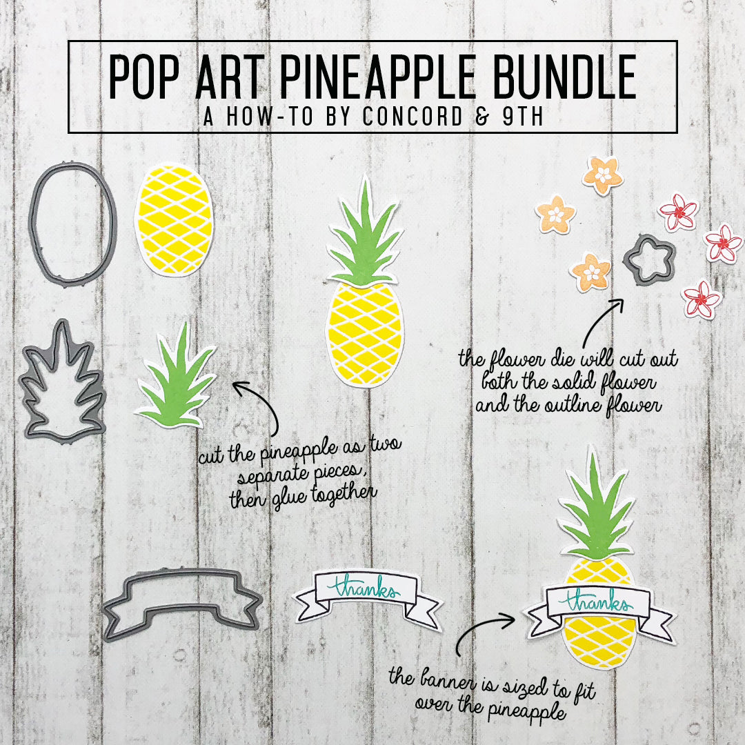 Pop Art Pineapple Stamp Set